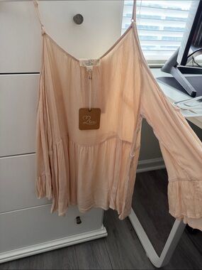 Love Blush Pink Tiered Peasant Tunic